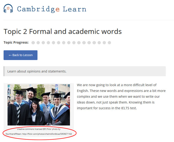 An image with a Creative Commons attribution