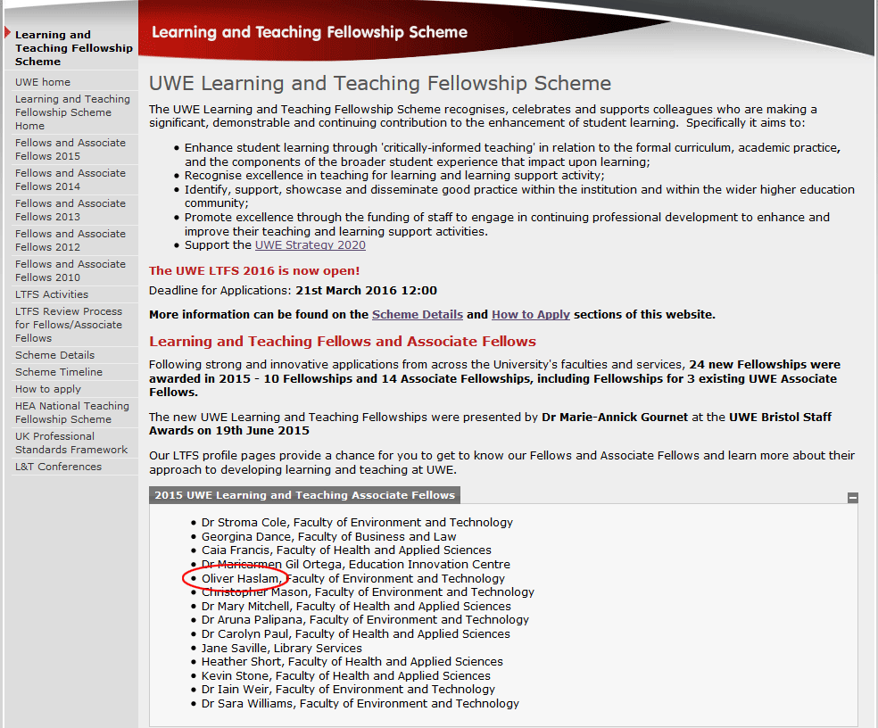 My name of the list of Associate Fellows
